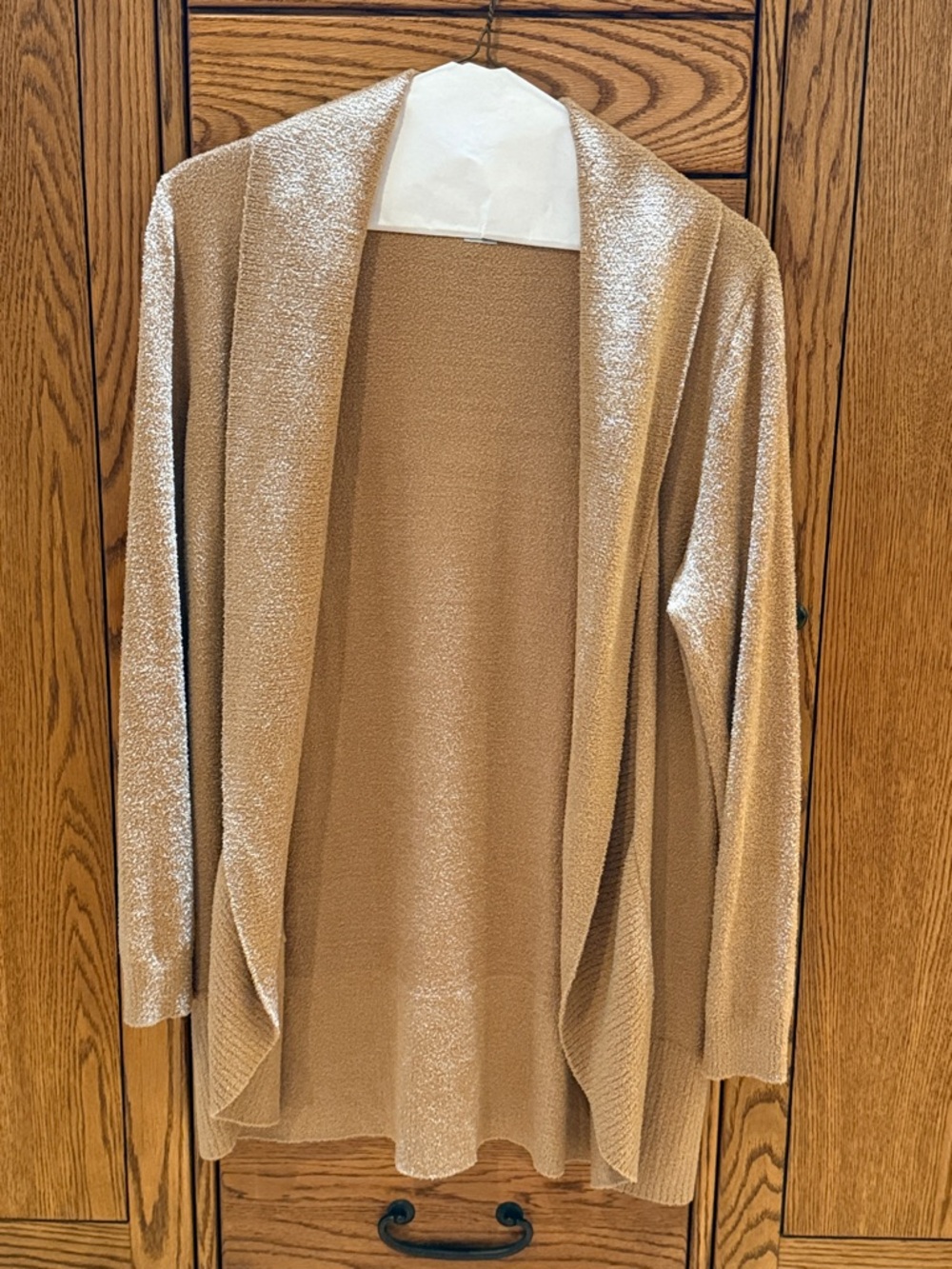 Multiples Open-Front Cardigan in Camel